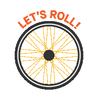 Lets Roll Ride Out Sticker by Cycling Matters
