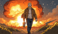 basedchadhq meme fire crypto chad GIF
