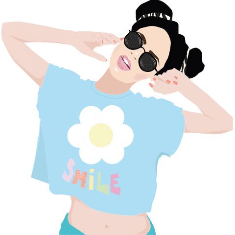 PippersDesign giphyupload smile girl vibes Sticker