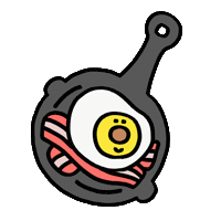 Illustration Breakfast Sticker