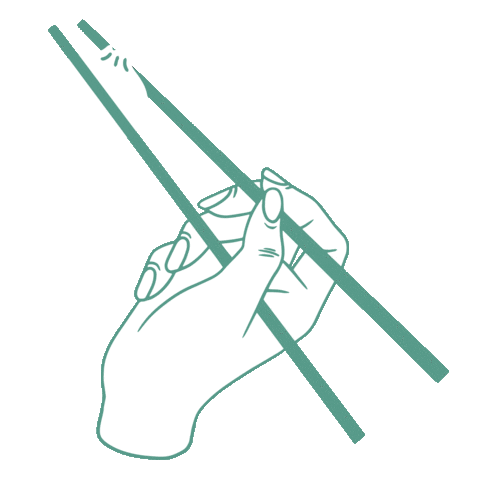 Asian American Eating Sticker by Very Asian