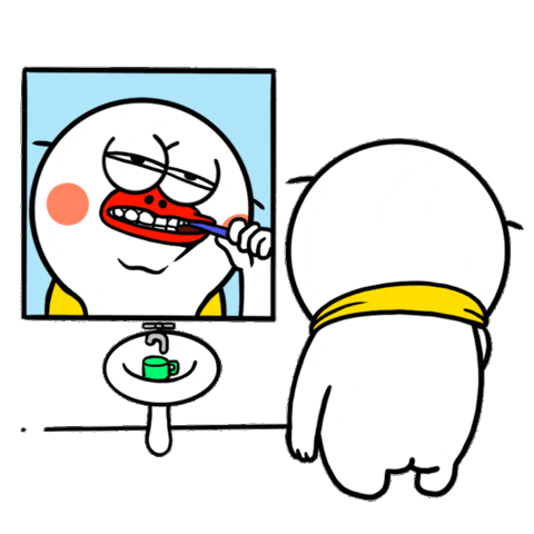 Tired Morning Sticker by kwaesam