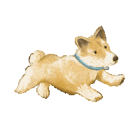 Elizatodd happy dog puppy pet Sticker