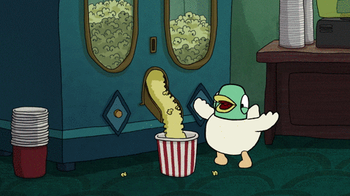 excited hungry GIF by Sarah & Duck
