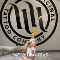 Happy New Year Party GIF by Hart & Huntington Tattoo