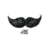 Mustache Sticker by MaryAchiMx
