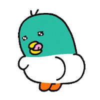 pikuiku 오리 mallard dancing duck 피쿠이쿠 Sticker