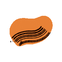 dittiiiart orange brown boho stone Sticker