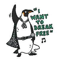 Break Free Penguin Sticker by Bracenet