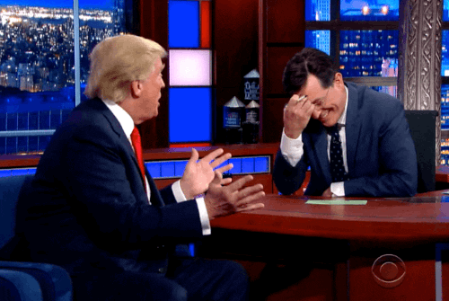 Donald Trump Face Palm GIF by The Late Show With Stephen Colbert