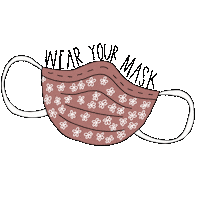 sariahevjen mask covid covid-19 face mask Sticker