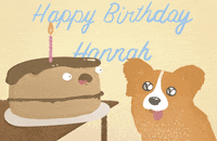happy birthday animation GIF by Lisa Vertudaches