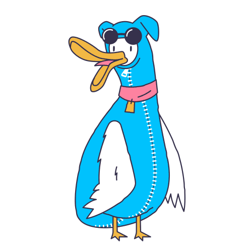 joinxo dog games silly duck Sticker