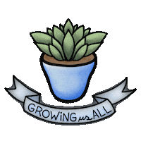 jenniink all us growing planta Sticker