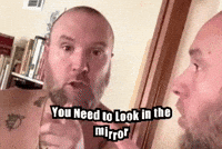 Self Awareness Mirror GIF by Mike Hitt