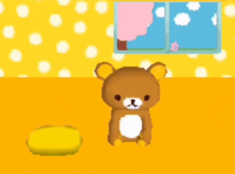 ShoujoGamer kawaii bear sleeping rilakkuma GIF