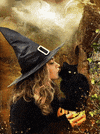 black cat love GIF