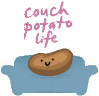 onceoverlightly sleep chill lazy potato Sticker