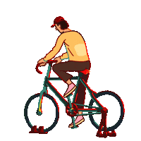 Bike Pedalling Sticker