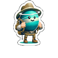 uranusarmy travel adventure hat picnic Sticker