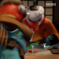 Sponsored gif. One video game character slams another character down onto a table and then holds a butcher's knife over them. The character on the table looks up in alarm. Text reads, "Oh no..."