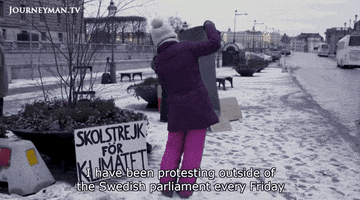 news protest climate change climate crisis greta thunberg GIF