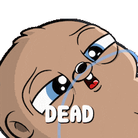 Tired Dead Body Sticker by Fugz Official