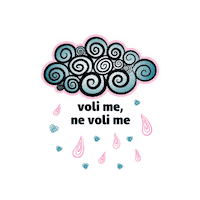 Rain Hearts Sticker