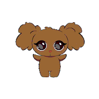 adornedbychi happy joy poodle jumping for joy Sticker