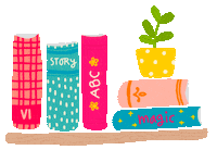 hfiedler book books reading writing Sticker