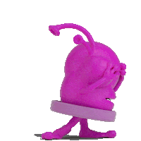 Pink Waiting Sticker by El Exilio