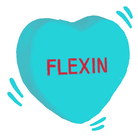 Heart Flexing Sticker