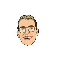 Man Glasses Sticker by Bianca Bosso