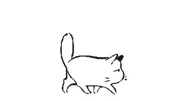 tired cat STICKER