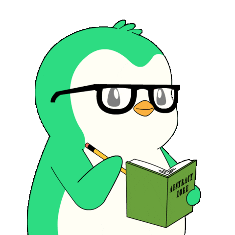 Penguin Learn Sticker by Abster