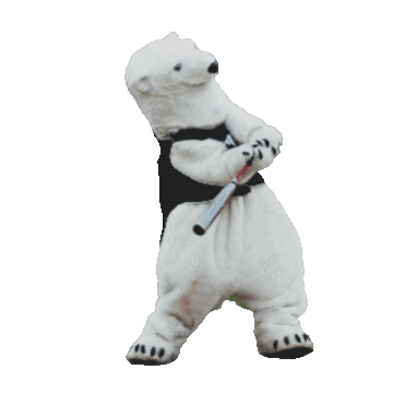 Polar Bear Baseball Sticker by Bowdoin College