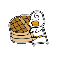eesujinn duck 오리 와플 찡덕 Sticker