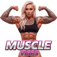 Muscle Girl Pink Sticker by Tony Ciccone Photography