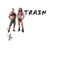 JaneenMuscleCoach train pose lift weight lifting Sticker