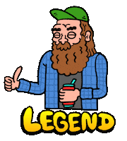 Hat Thumbs Up Sticker by Russell Taysom