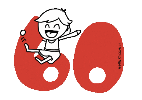 Birthday Sixties Sticker by Minka Comics