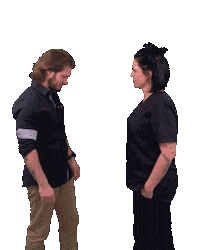 fotznspanglerei laugh laughing couple joke Sticker