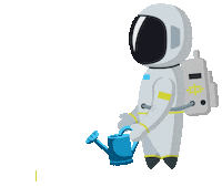 Moon Man Space Sticker by The Escape Pod