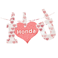 I Love You Hearts Sticker by Honda