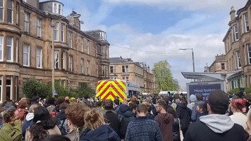 Protesters Surround Immigration Enforcement Van in Glasgow Neighborhood