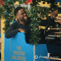 Sponsored gif. Comedian Kevin Hart looks up at basketball player Kevin Garnett, whose face is out of frame. Hart mouths the words "everything is cashbackable" which are written in white at the bottom of the image. The Chase Freedom Unlimited logo is in the upper right corner. 