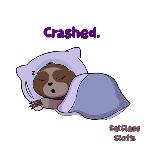 Sloth Crashing Sticker by VeeFriends