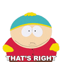 That Is Right Eric Cartman Sticker by South Park