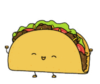 Happy Mexican Food Sticker by Gwyneth Draws
