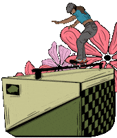 Skateboard Grind Sticker by Divas Skateras